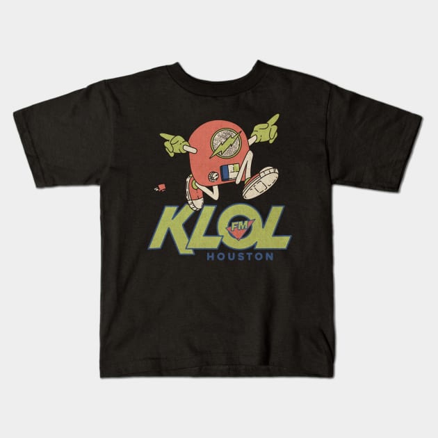 Vintage KLOL FM Houston 1970 Kids T-Shirt by provokta art.directory
